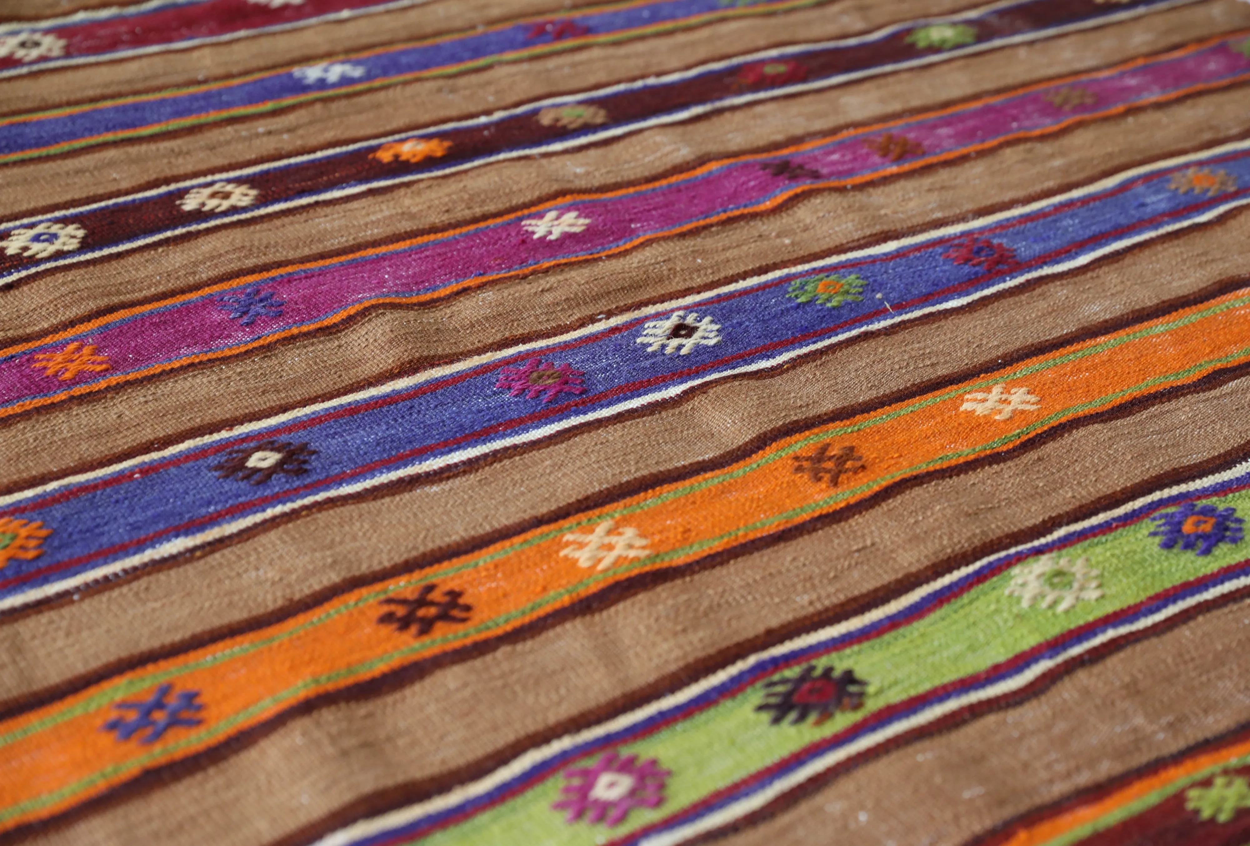 Vintage Fethiye Kilim Rug 5'x8'