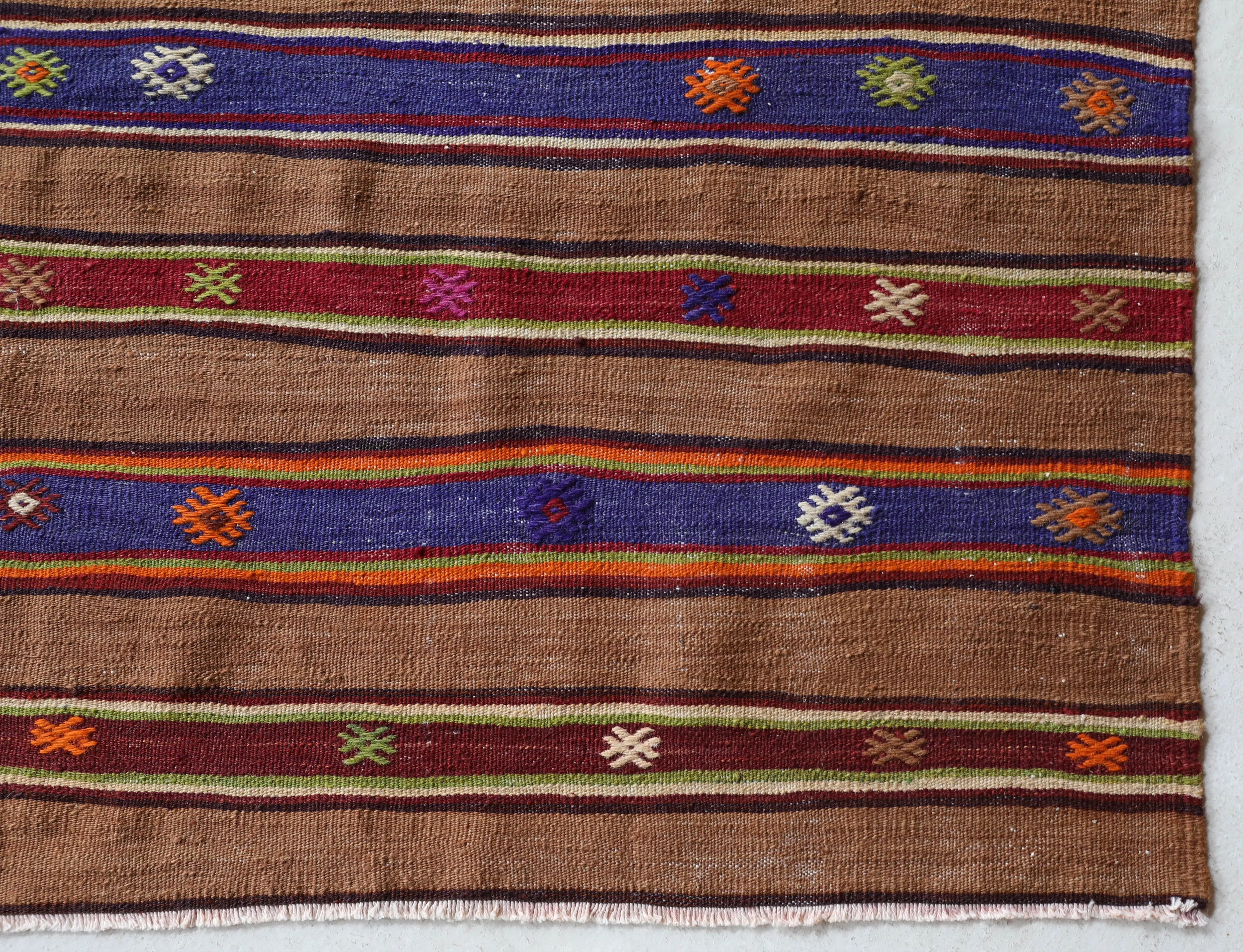 Vintage Fethiye Kilim Rug 5'x8'