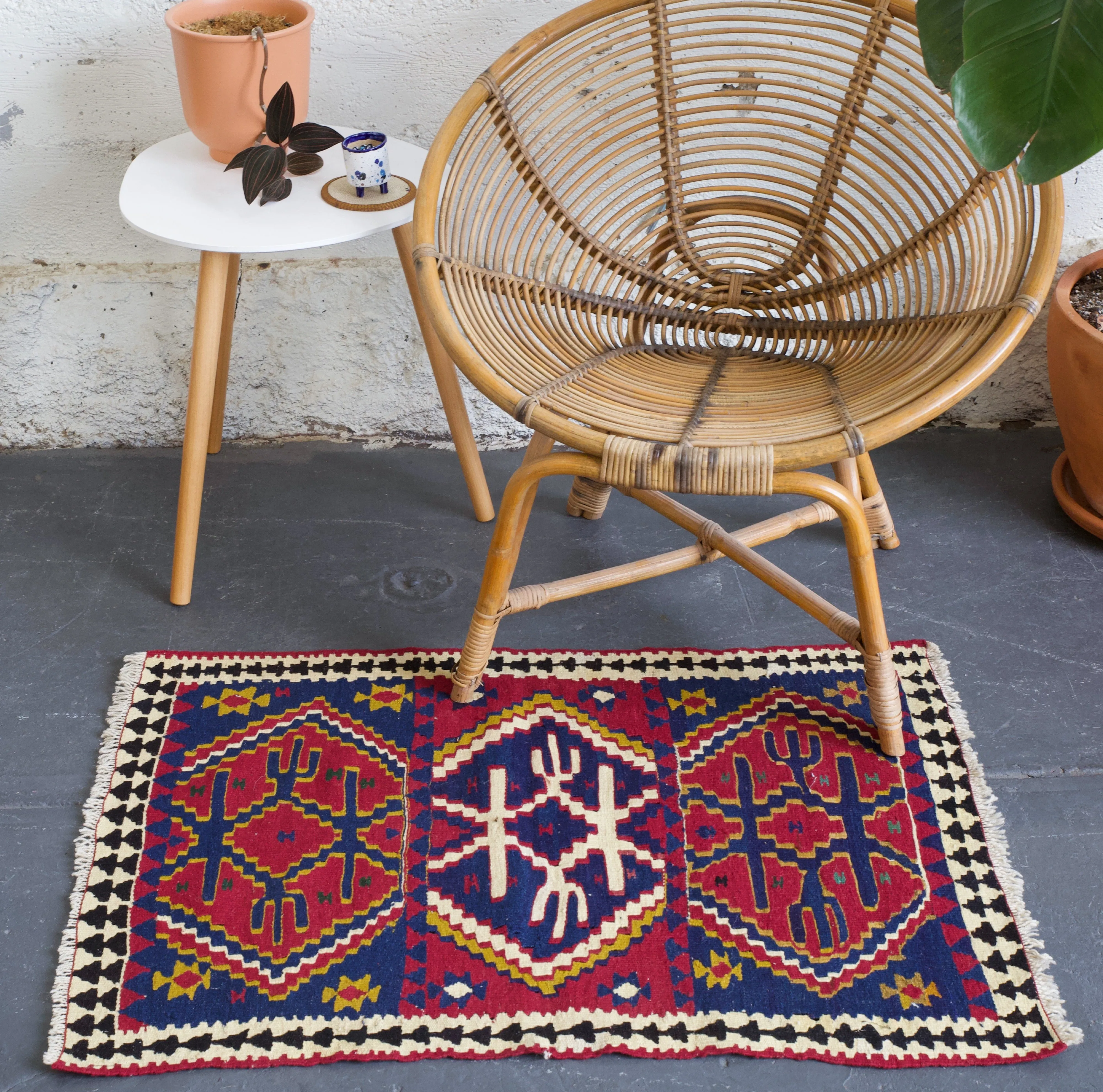 Vintage Mini Turkish Kilim Rug