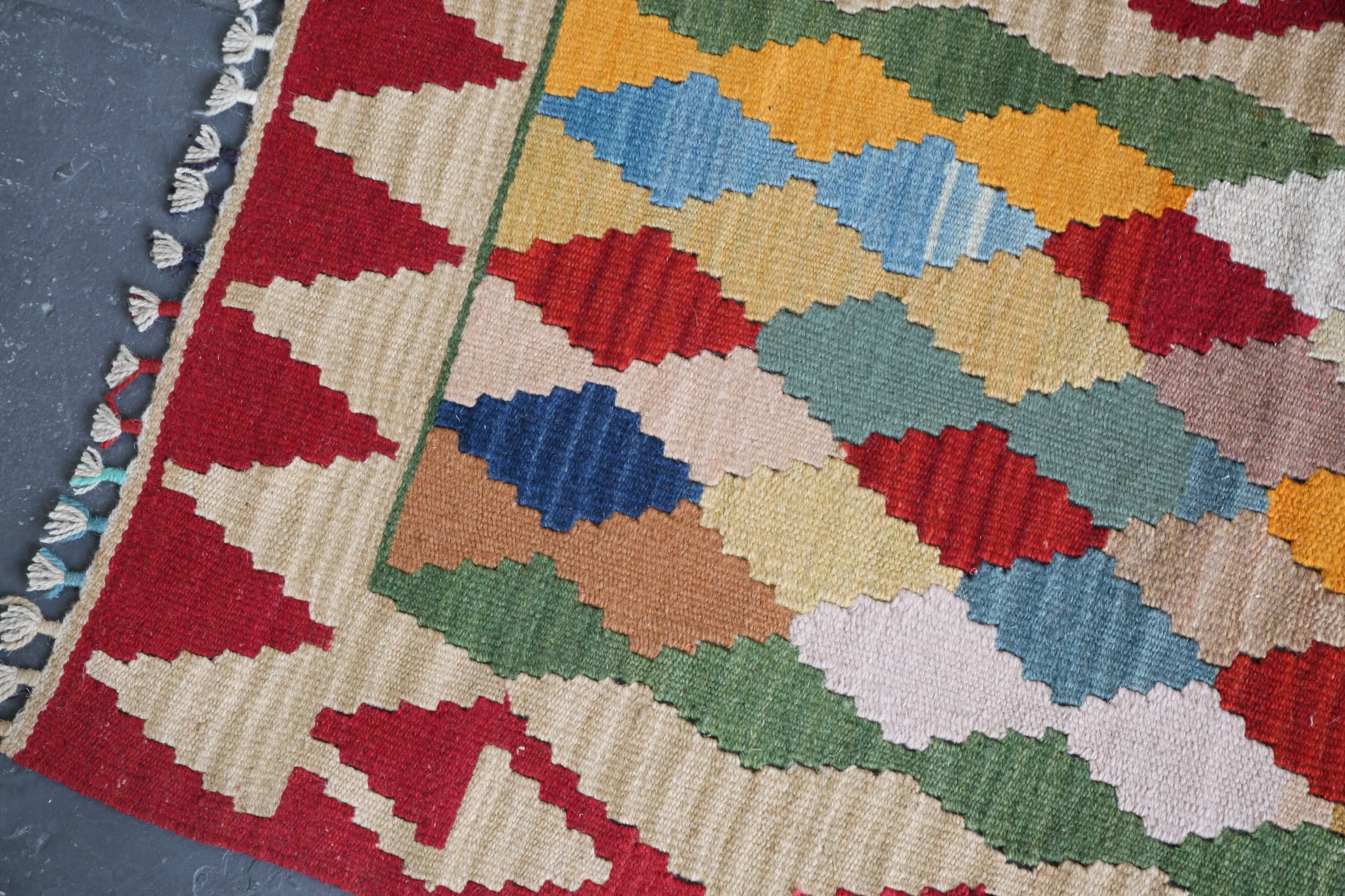 Vintage Mini Turkish Kilim Rug