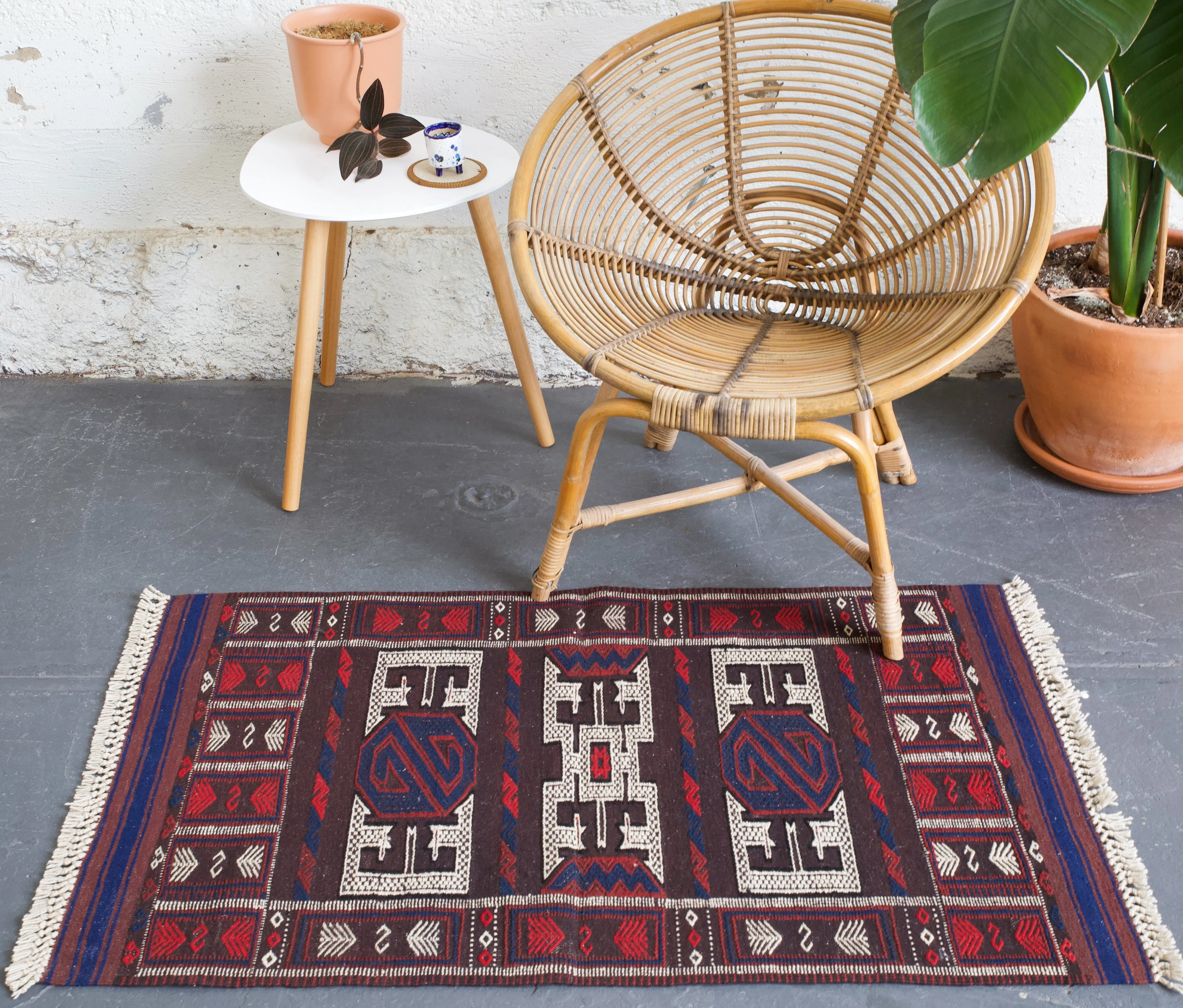 Vintage Mini Turkish Kilim Rug