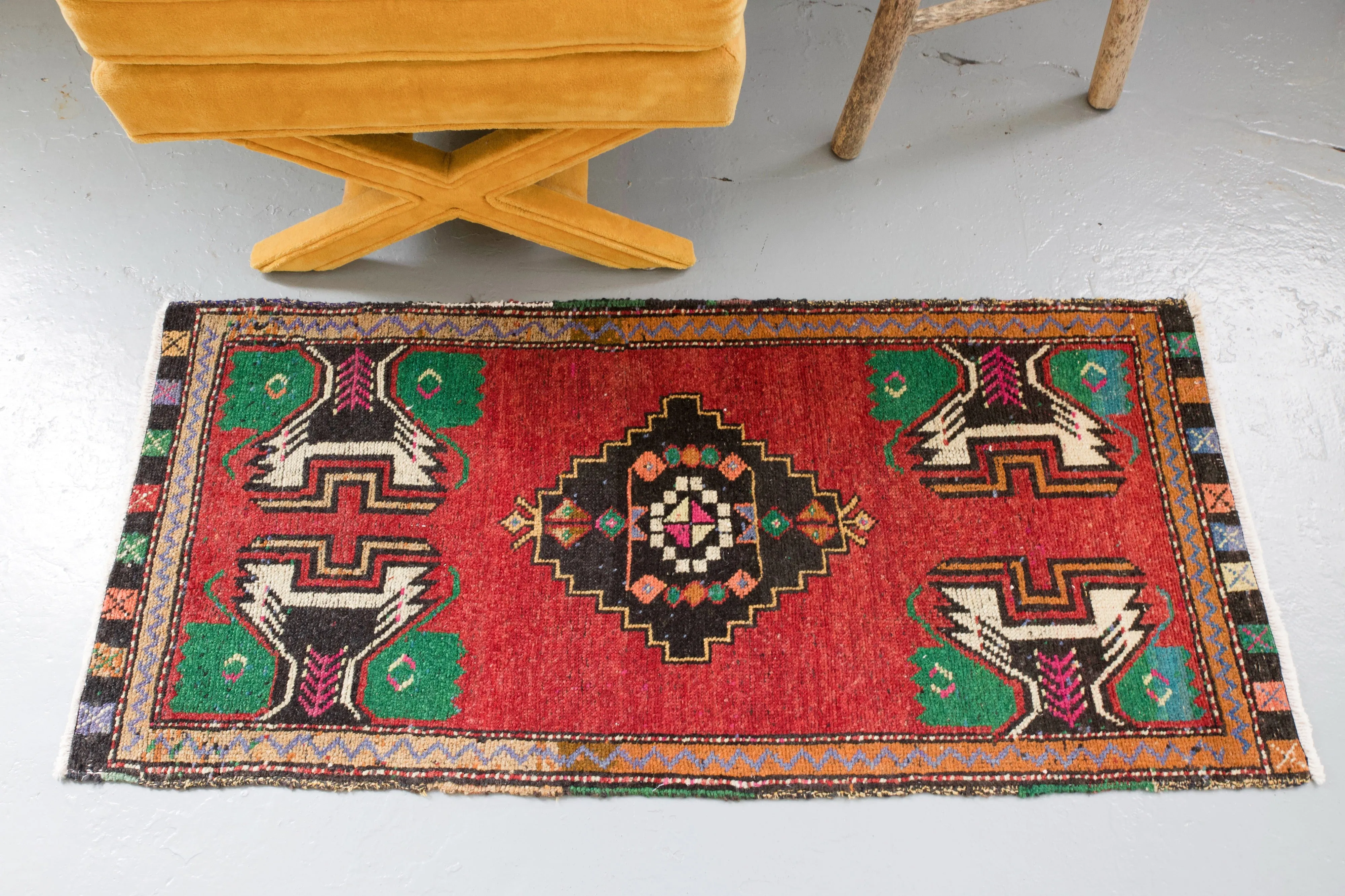 Vintage Mini Turkish Rug