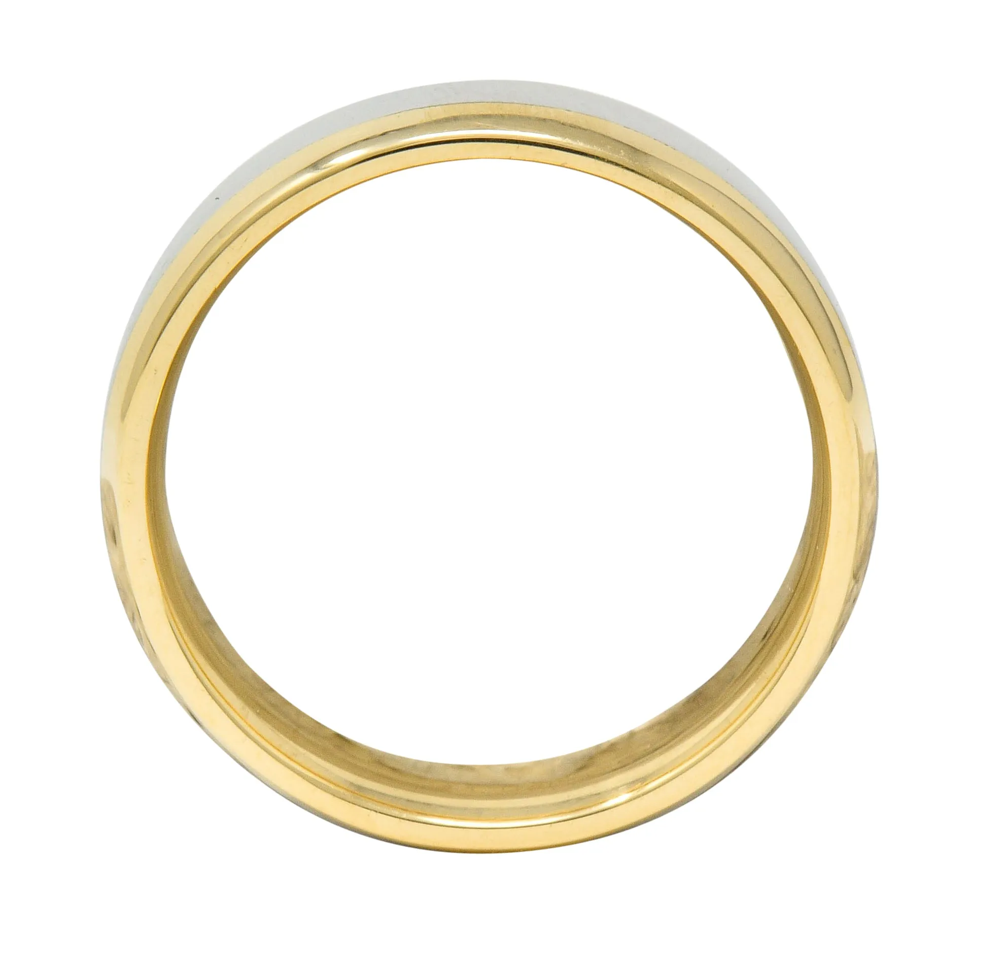Vintage Platinum 18 Karat Gold Men's Wedding Band Ring