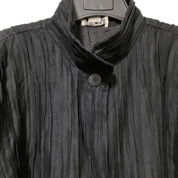 Vintage Tamotsu New York Textured Black Jacket