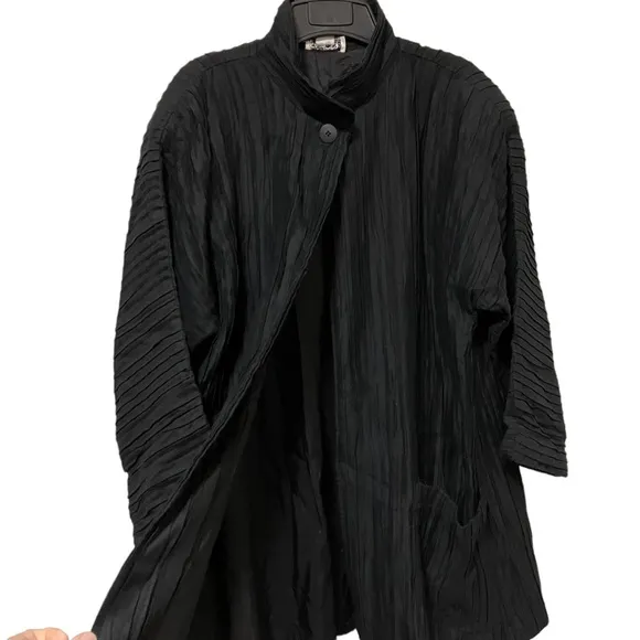 Vintage Tamotsu New York Textured Black Jacket