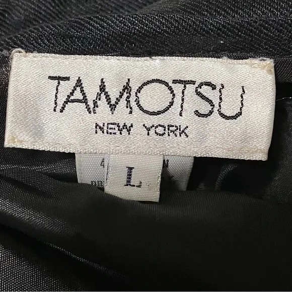 Vintage Tamotsu New York Textured Black Jacket