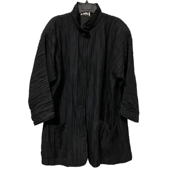 Vintage Tamotsu New York Textured Black Jacket
