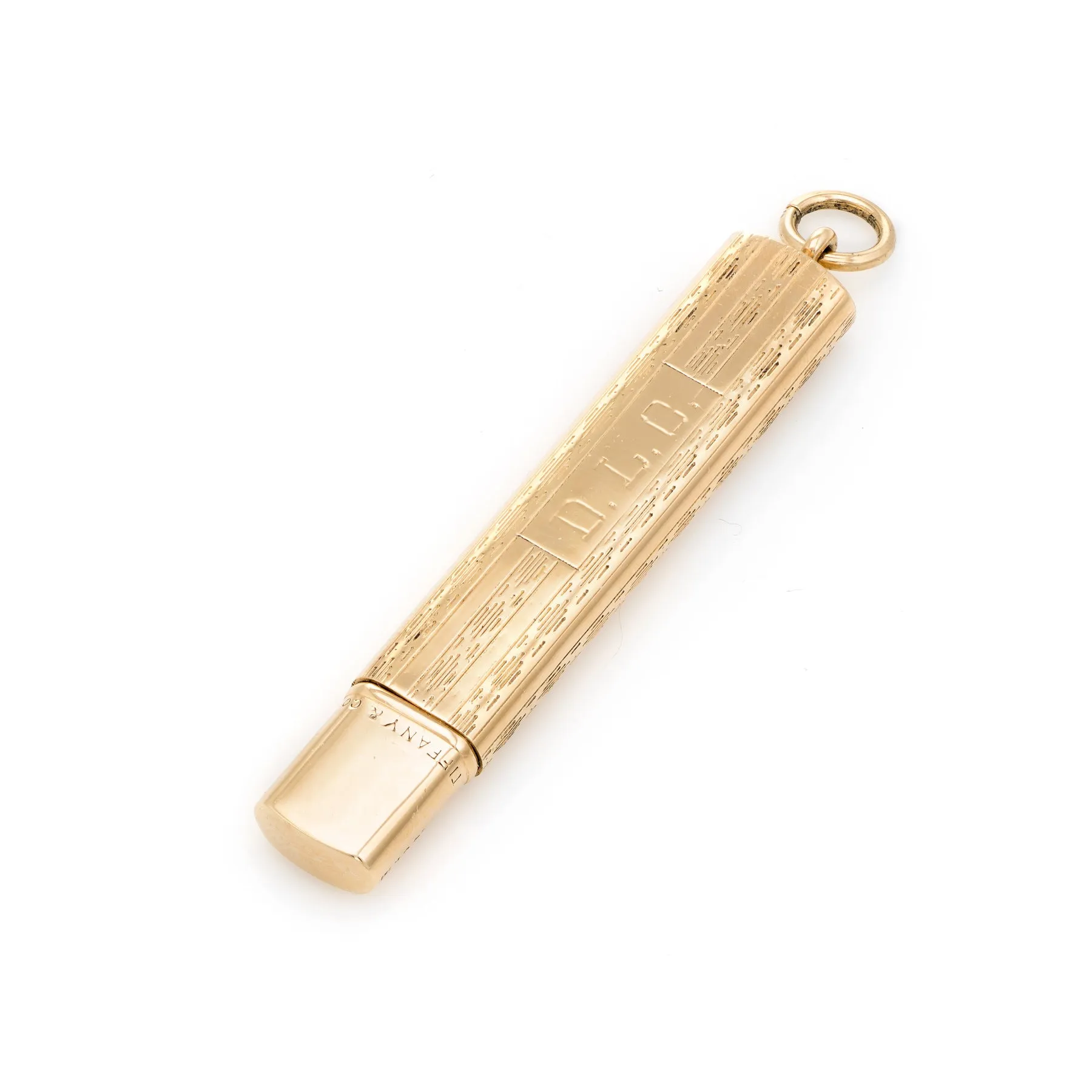 Vintage Tiffany & Co Pencil Pendant Charm 14k Yellow Gold Estate Fine Jewelry