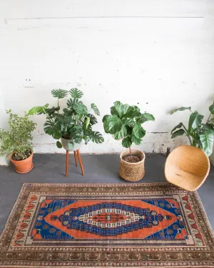 Vintage Turkish Konya Arisaman Rug