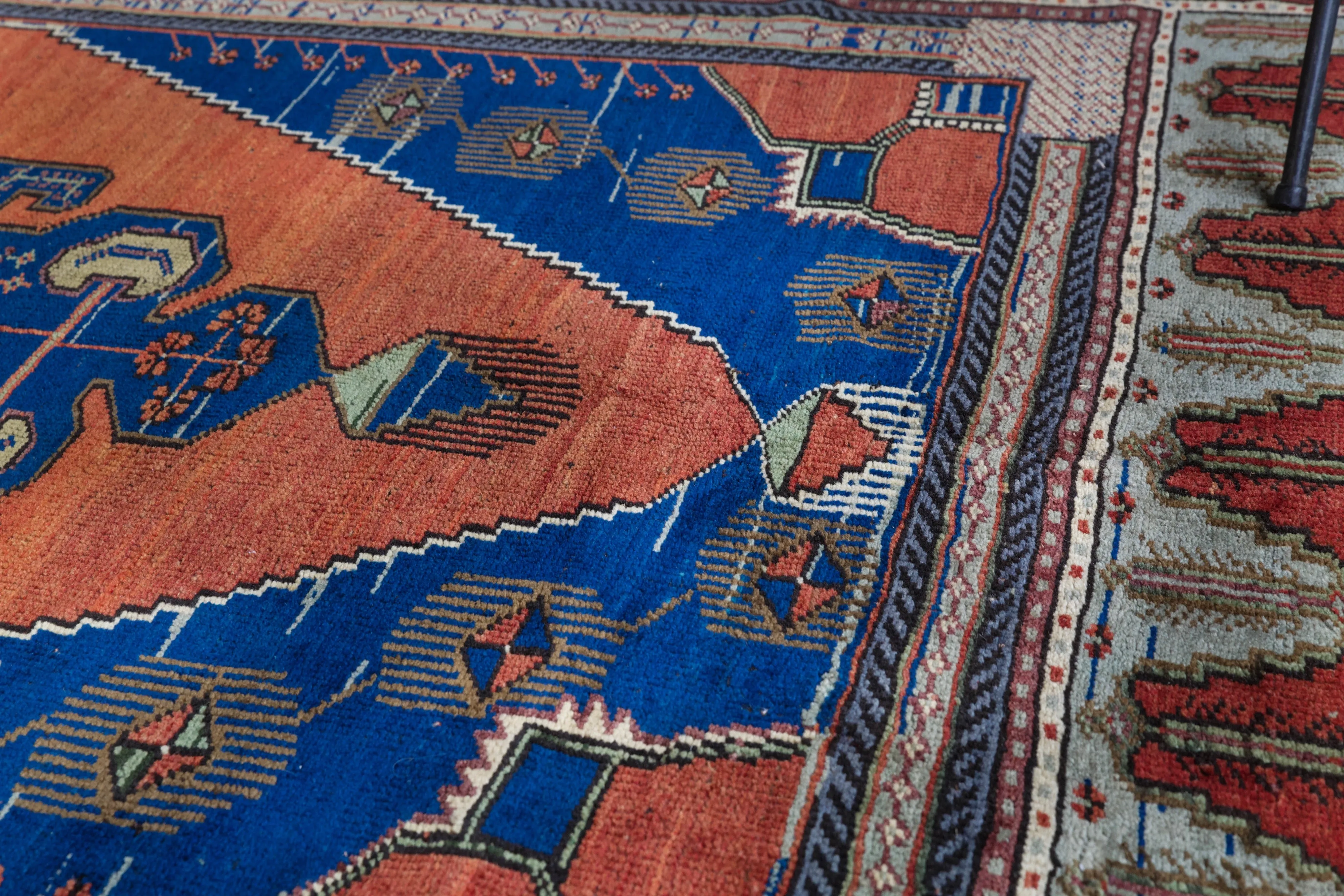 Vintage Turkish Konya Arisaman Rug