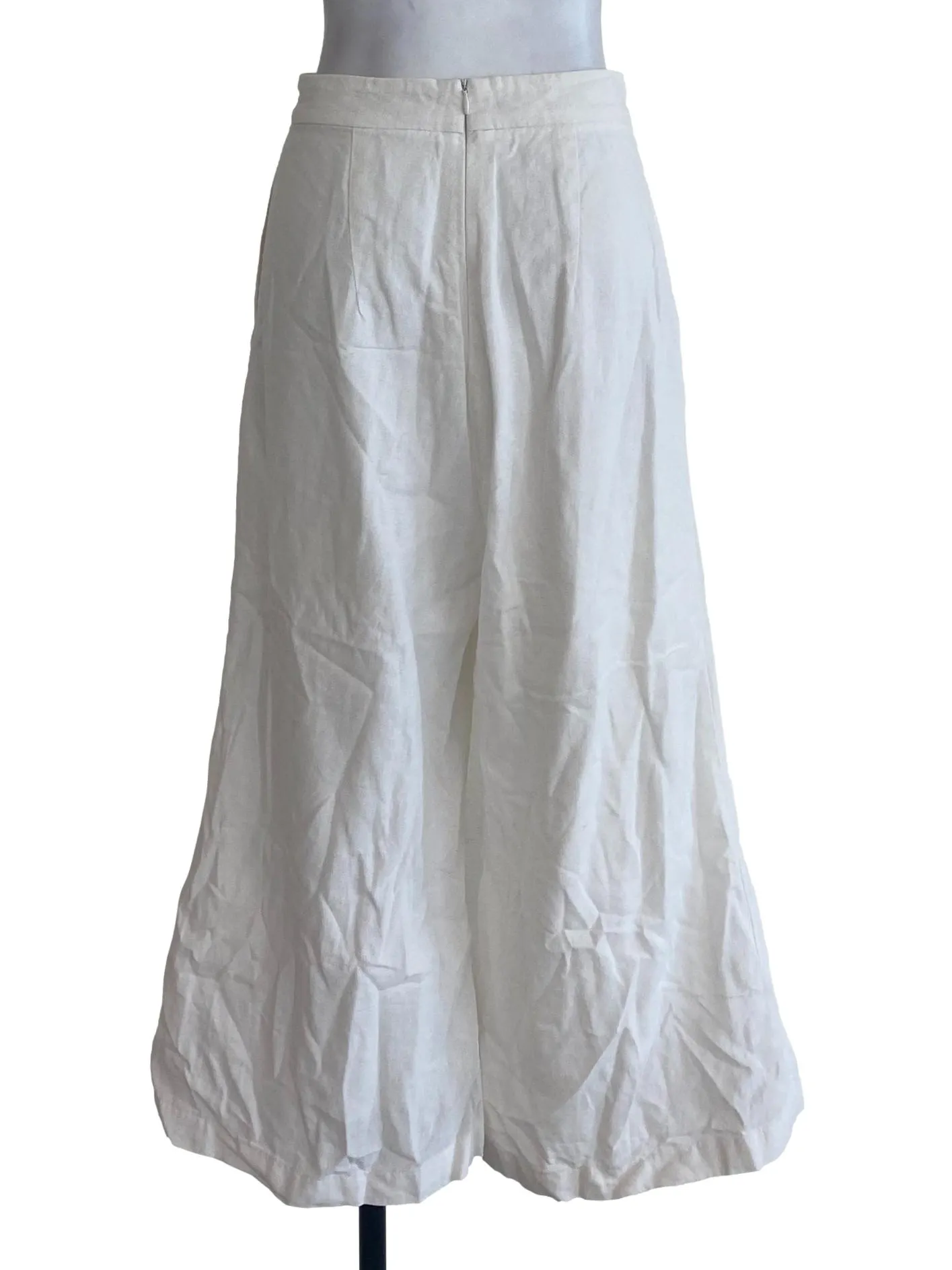 White Textured Pants