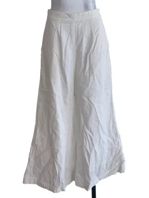 White Textured Pants