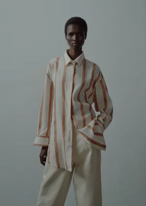 Wide Stripes Shirt, Adobe