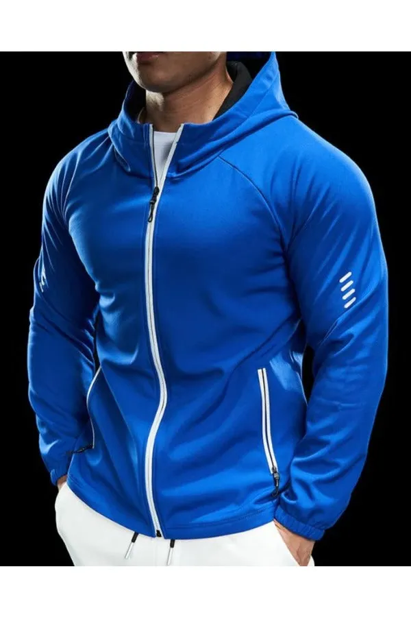 Wind Resistance Fleece Soft Shell Hooded Jacket