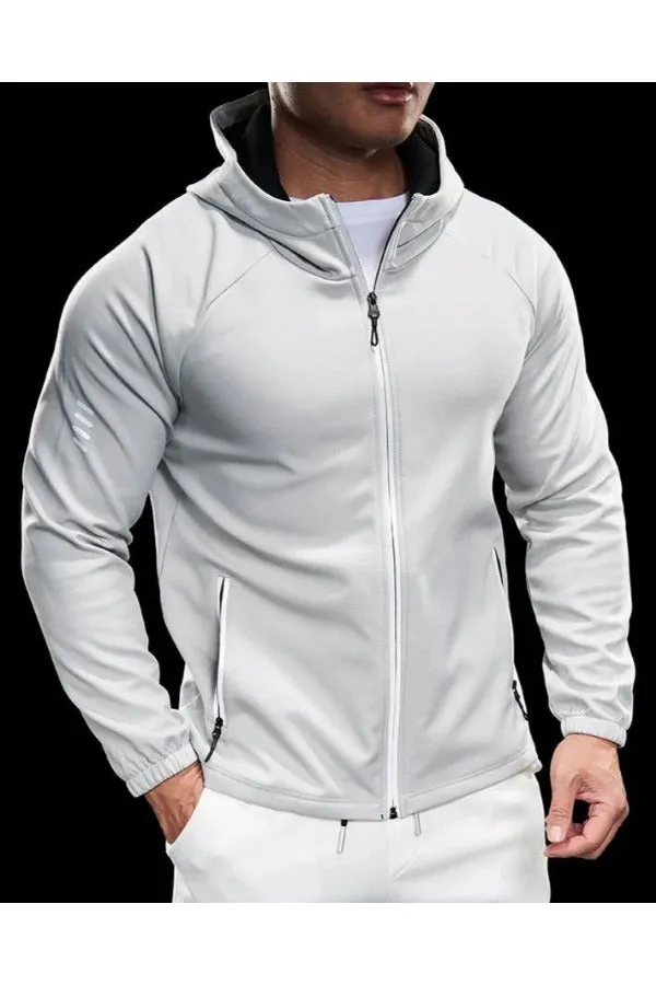 Wind Resistance Fleece Soft Shell Hooded Jacket