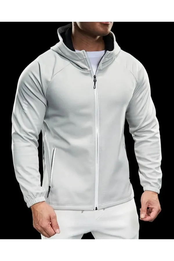 Wind Resistance Fleece Soft Shell Hooded Jacket