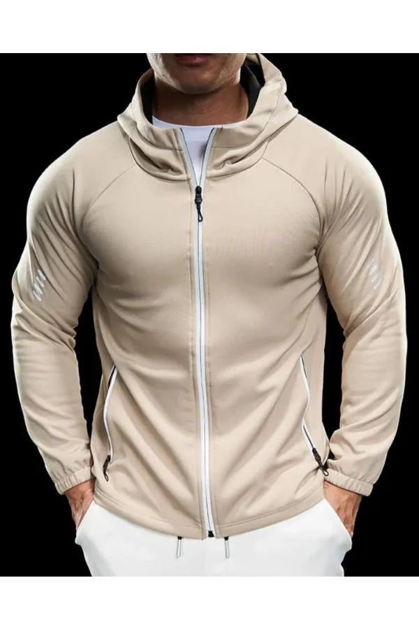 Wind Resistance Fleece Soft Shell Hooded Jacket