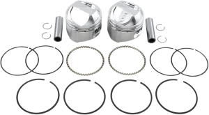 Wiseco K1623 K Piston Kit (80ci., Domed) - Standard Bore 3.497in., 9.5:1 Compression