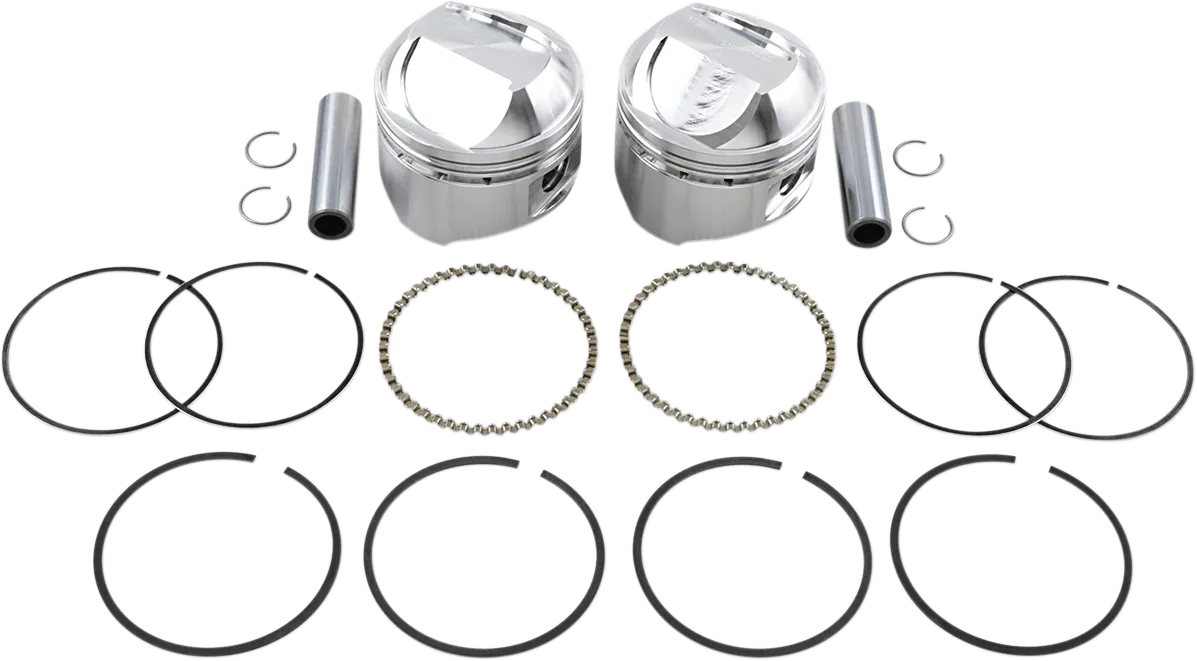 Wiseco K1623 K Piston Kit (80ci., Domed) - Standard Bore 3.497in., 9.5:1 Compression