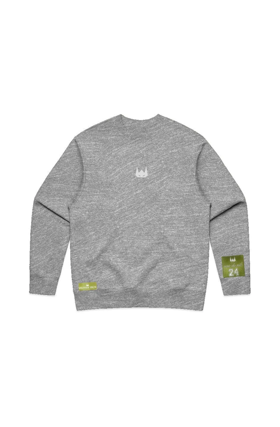 WOLFPACK UNLTD "THE ARMOR" HEAVYWEIGHT EMBROIDERED CREWNECK SWEATER | ATHLETIC GREY