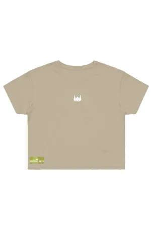 WOLFPACK UNLTD WOMEN'S "STATEMENT"  PREMIUM CROP TEE S/S | SAND