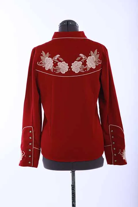 Women's Vintage Western Shirt Collection: Scully Cranberry Floral