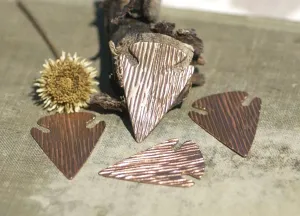 Woodgrain Pattern Arrowhead Blanks Cutout Shape for Enameling Metalworking Soldering Blank Variety of Metals