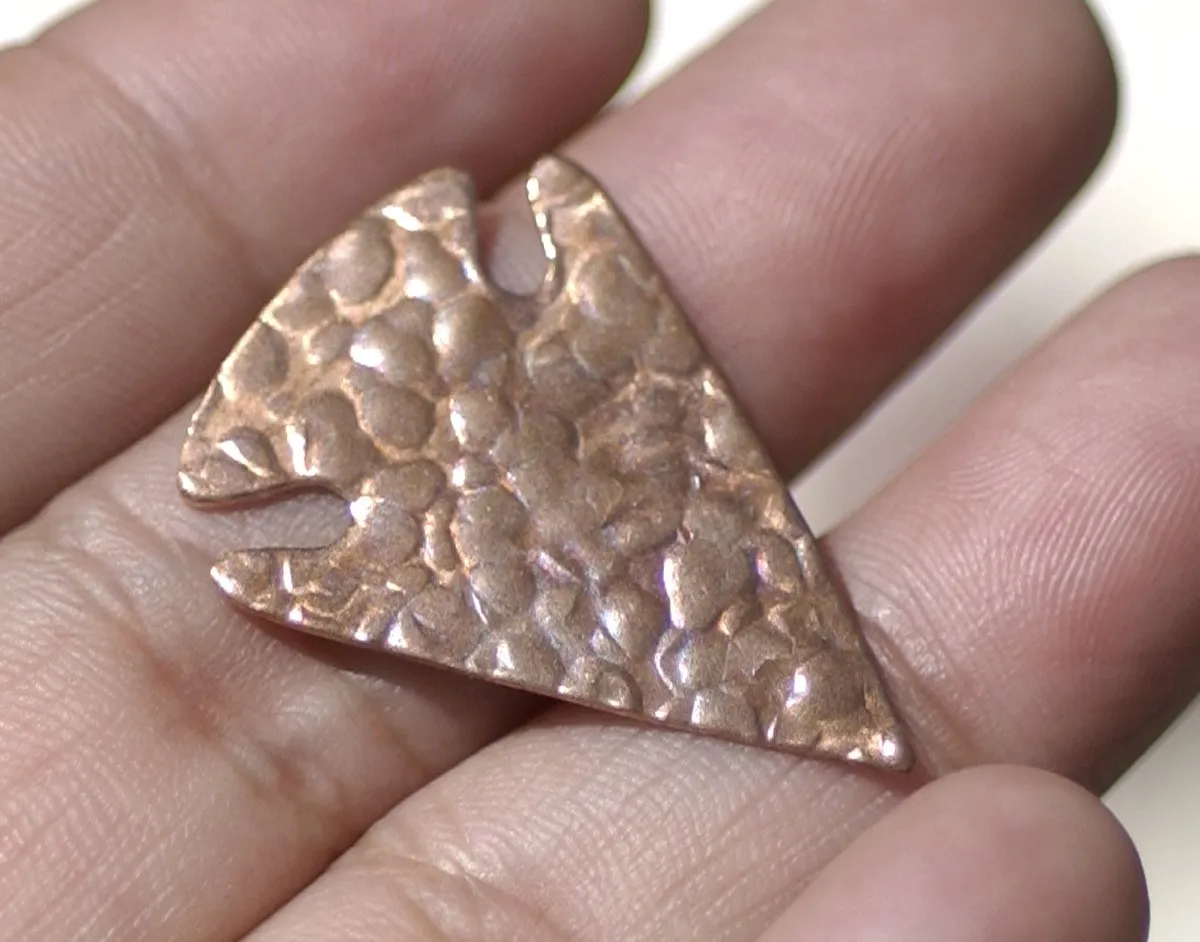Woodgrain Pattern Arrowhead Blanks Cutout Shape for Enameling Metalworking Soldering Blank Variety of Metals