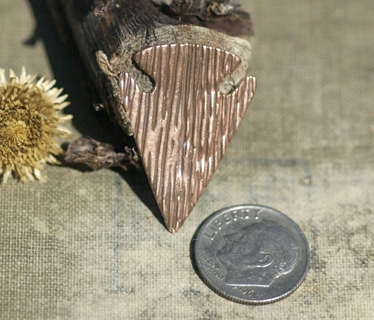Woodgrain Pattern Arrowhead Blanks Cutout Shape for Enameling Metalworking Soldering Blank Variety of Metals