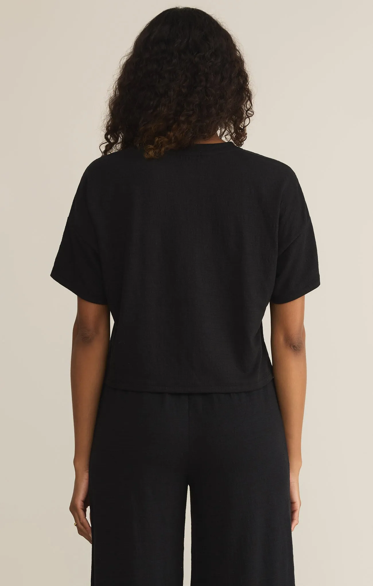 Z Supply Sway Textured Cropped Tee