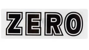 Zero - Bold 6" Sticker