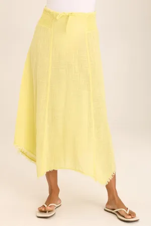 Zuri Gauze Handkerchief Casual Midi Skirt