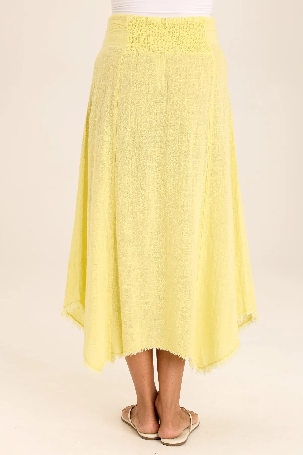 Zuri Gauze Handkerchief Casual Midi Skirt